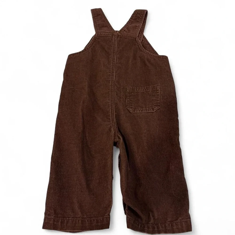 Just One You Carters Baby Boys Brown Corduroy Overalls Football All Star 12M